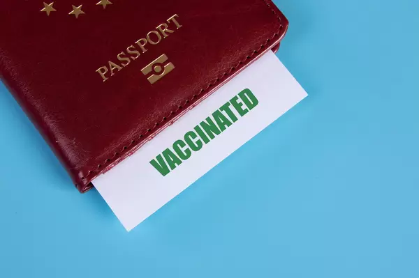 Passport with Vaccinated card