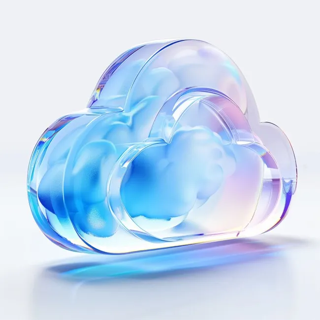 Pastellfarbene 3D-Wolkenanimation für digitale Medien