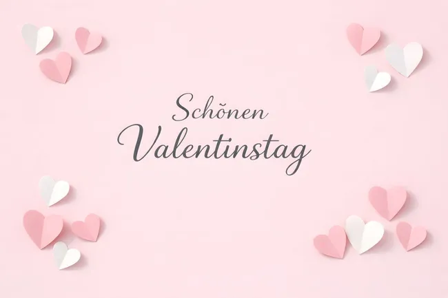 Pastellfarbenes Herz-Konfetti für Valentinstag