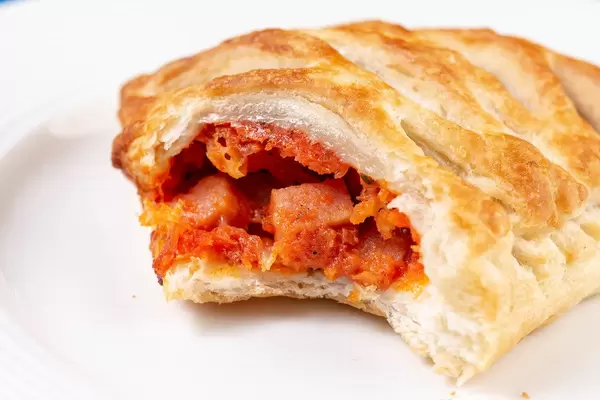 Patry with Pizza Stuffing on the plate