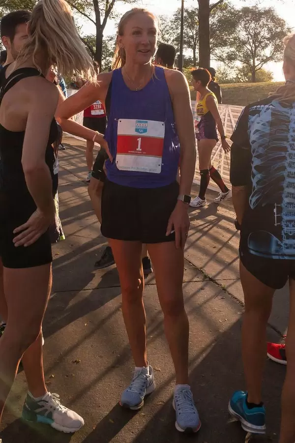 Paula Radcliffe nach dem Chicago 5K am 07.0.2017