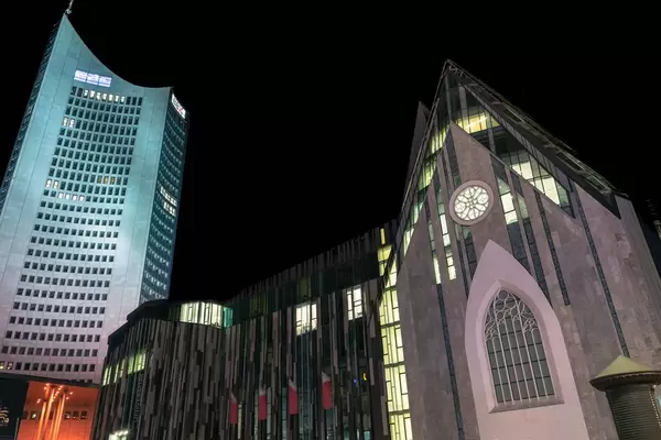 Paulinum University of Leipzig and high-rise