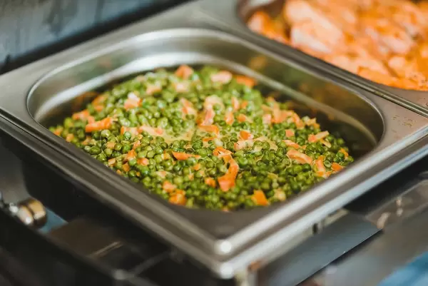 Pea And Carrot Stew Served In Dinner