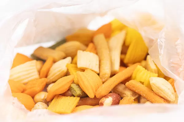 Peanut Snacks in the plastic bag