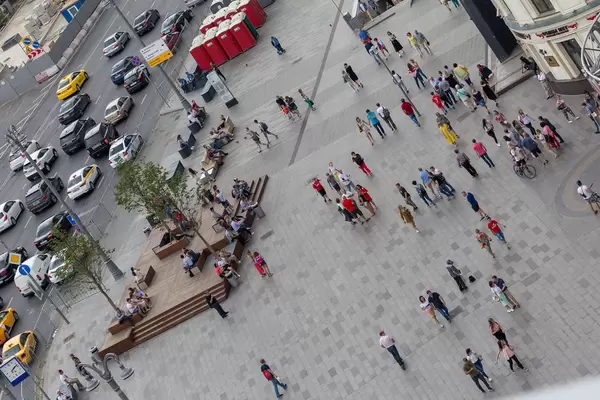 Pedestrian area close to Lubyanka Square