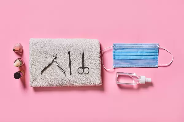Pedicure tools and protective covid accessories