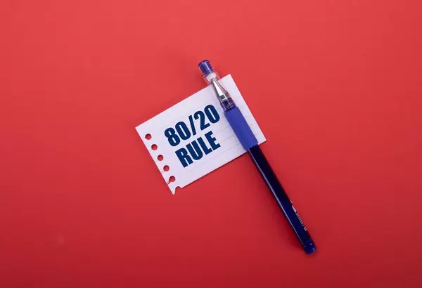 Pen and piece of paper with 80/20 Rule text