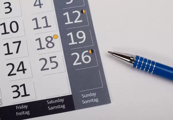 Pencil pointing the date of EU Elections 2019