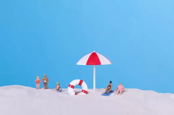 People on the sandy beach