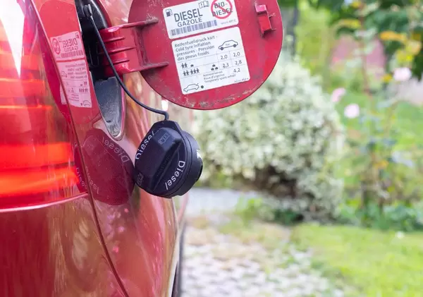 Petrol cap cover ready to fill up the fuel