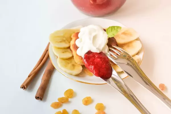 Pfannkuchen mit Banane