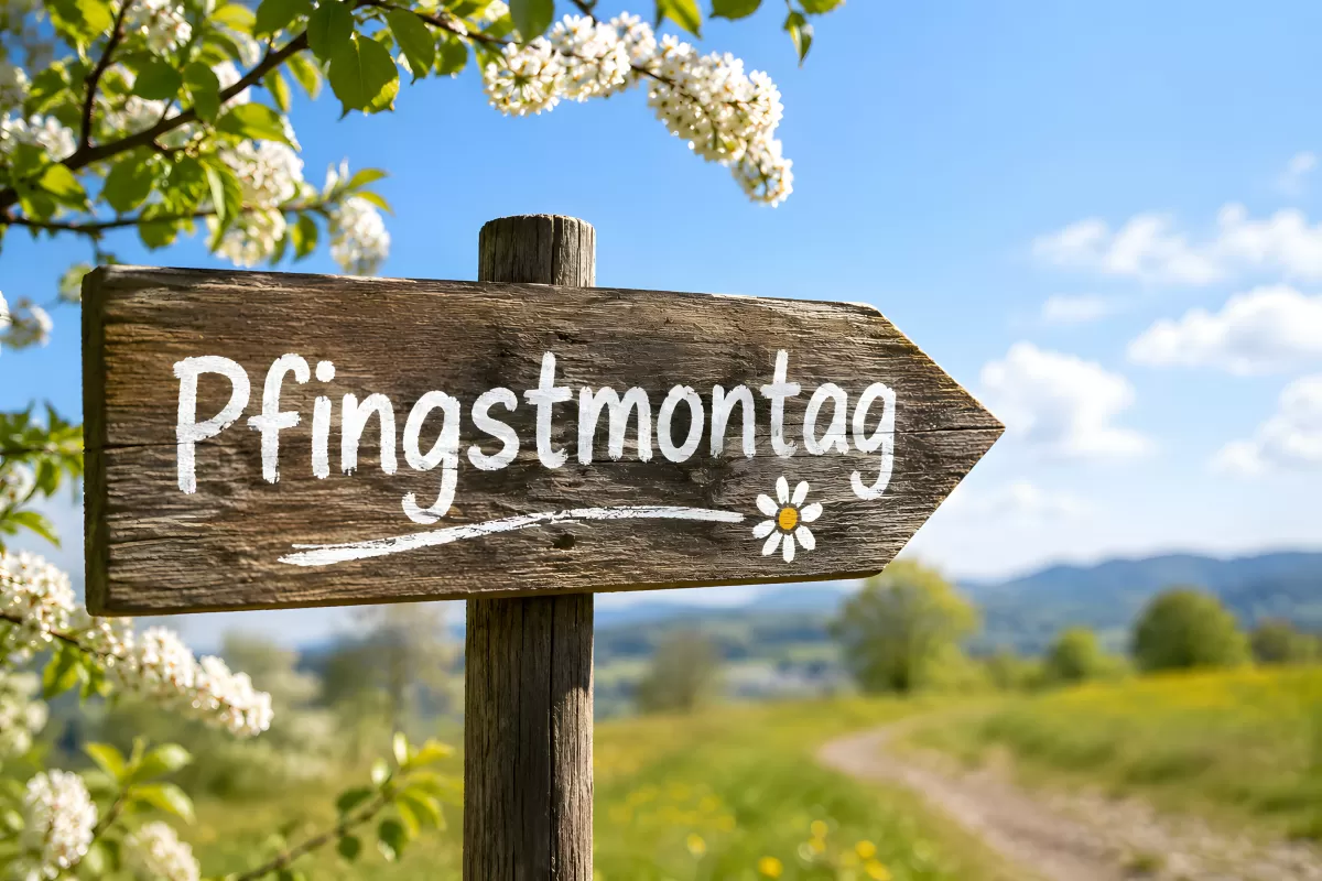 Pfingstmontag in Frühlingslandschaft