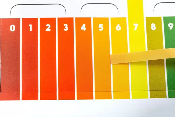 Ph scale for comparing the result hydrogen index