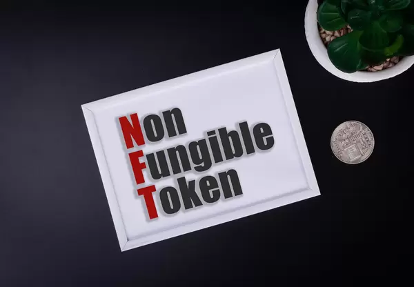 Picture frame with Non Fungible Token text