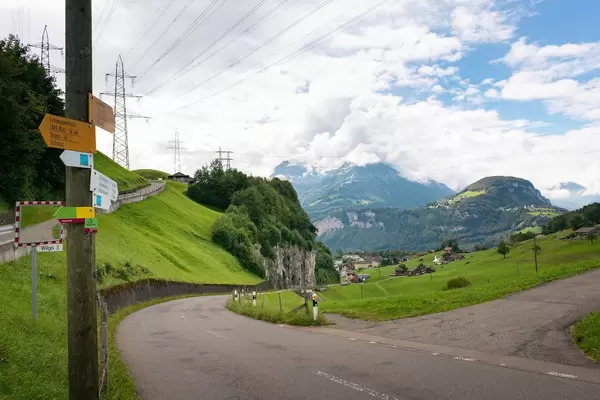 Picturesque Swiss country road