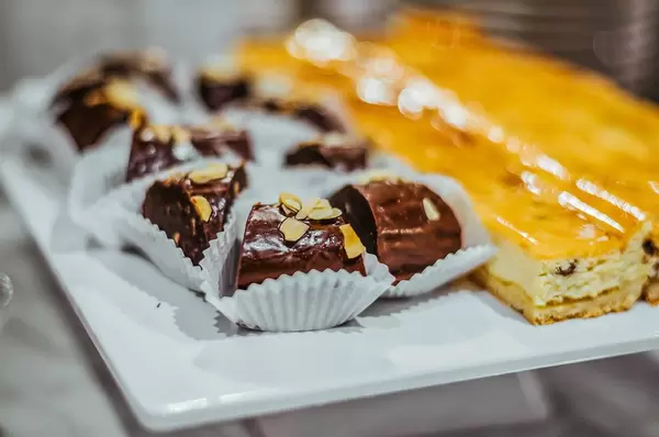 Piece Of Chocolate And Cheese Cake