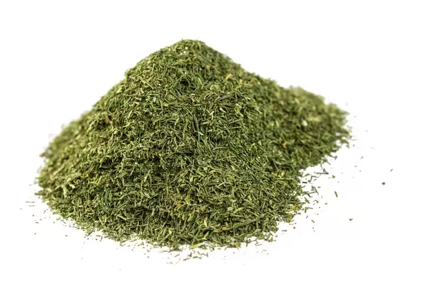 Pile of Dried Dill on the white background (Flip 2019)