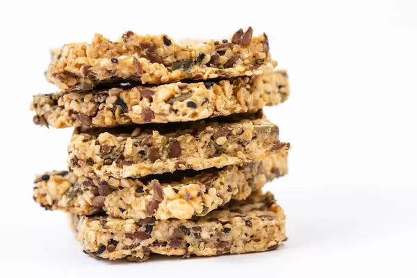 Pile of Gluten Free Crackers with Chia Seeds (Flip 2019)