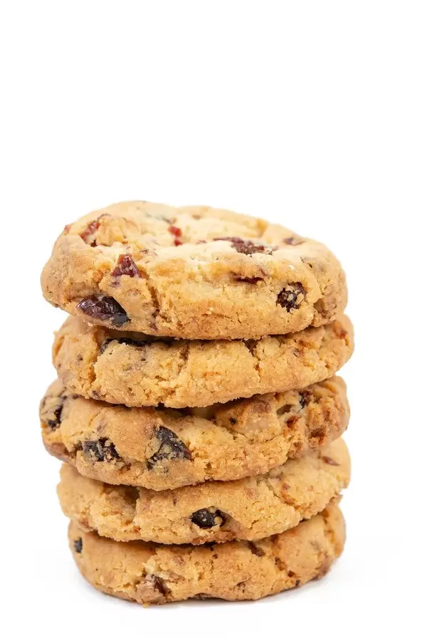 Pile of Round Biscuits with Raisins (Flip 2019)
