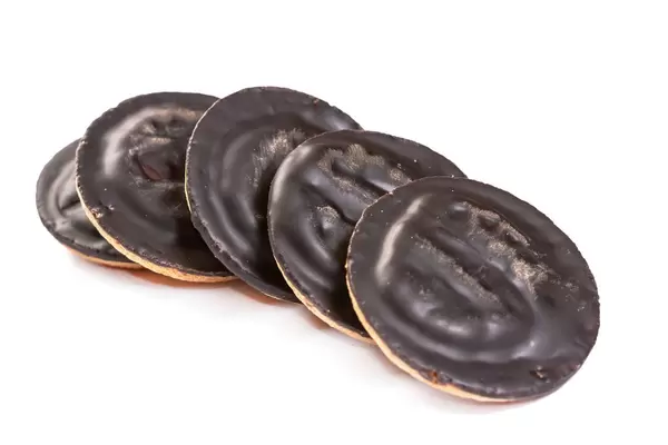 Pile of Round Cookies with Chocolate and Orange (Flip 2019)