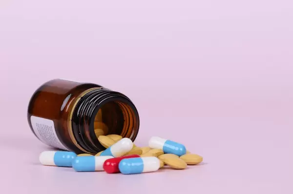 Pills poured out of bottle