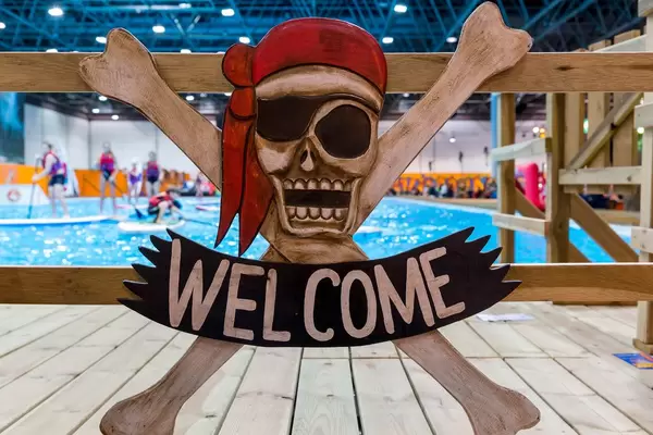 Pirate Sign "Welcome" and SUP