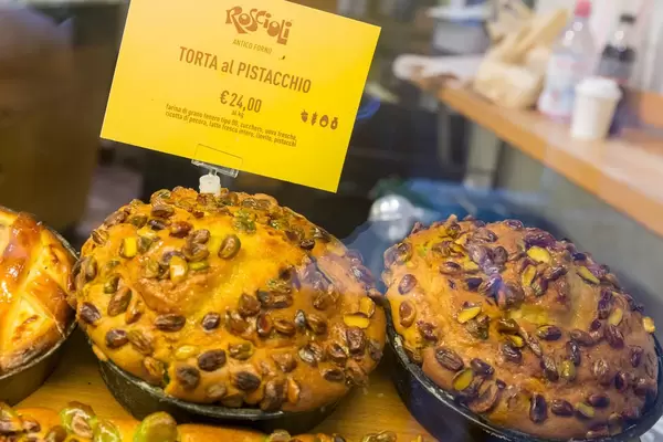 Pistazienkuchen bei der Roscioli Bäckerei in Rom