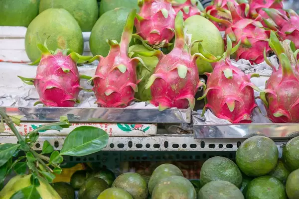 Pitaya and other Fruits sold at Ben Thanh Market in Saigon