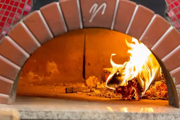 Pizza oven in a pizzeria in Moscow