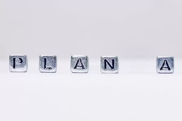 Plan A made of toy blocks