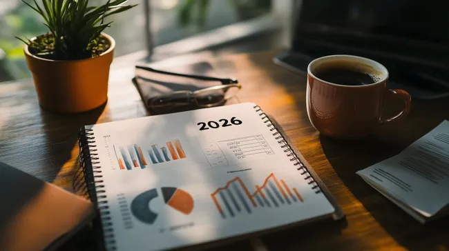 Planen für das Jahr 2026 - Geschäftsanalyse mit Diagrammen