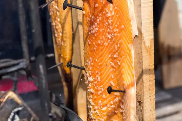 Plank Salmon Finnish-style