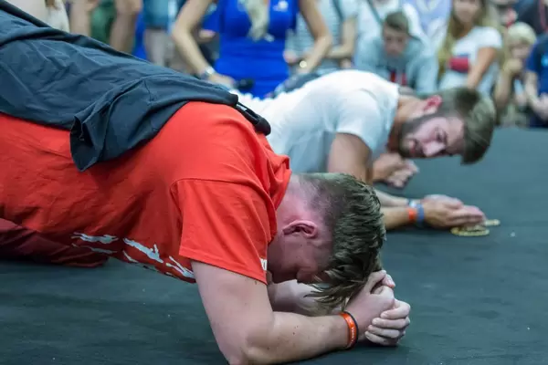 Planking Challenge at CaseKing booth. Gamescom 2018