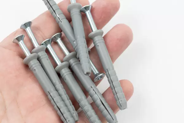 Plastic Dowels with Screws in the hand