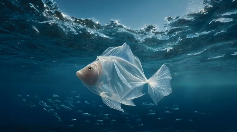 Plastikmüll: Fisch schwimmt wie ein echter Fisch im Ozean