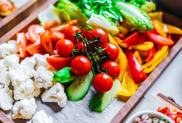 Plate of Fresh Vegetables