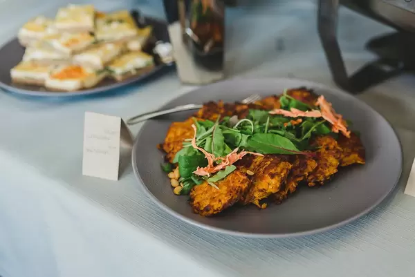 Plate Of Potatoe Pancakes With Salad (Flip 2019)