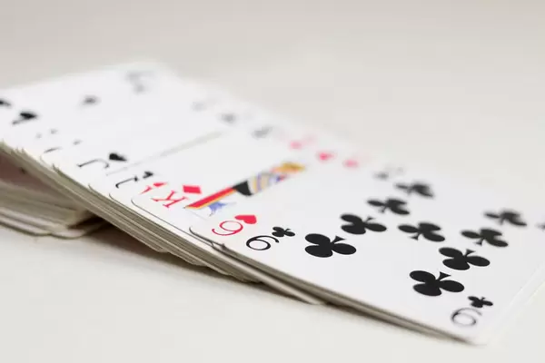 Playing cards - isolated on white background