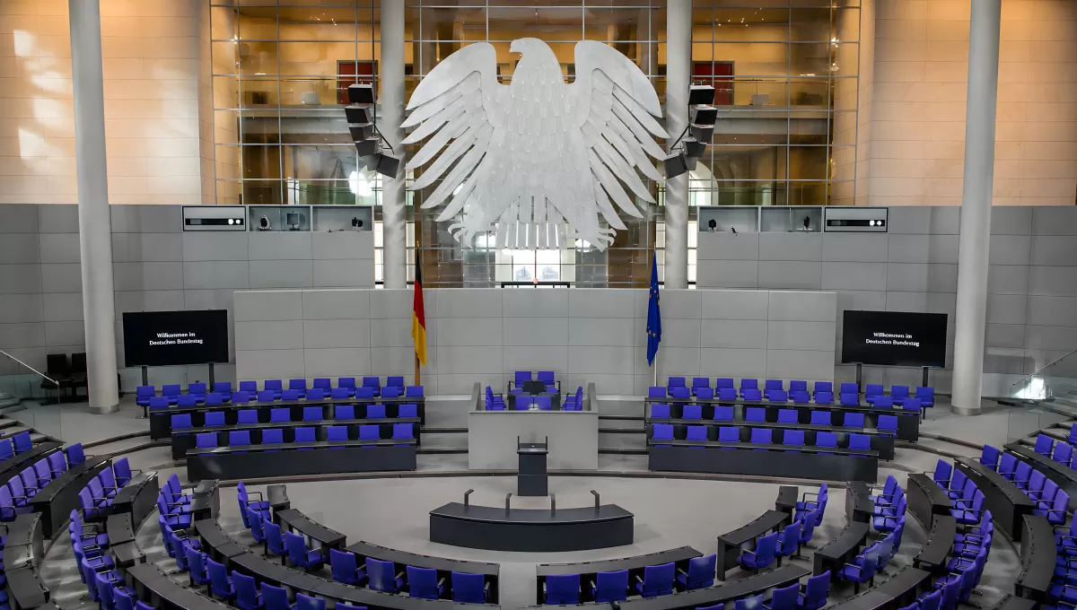 Plenarsaal des Deutschen Bundestags in Berlin