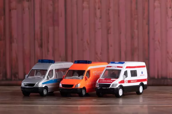 Police, firefighting and ambulance van