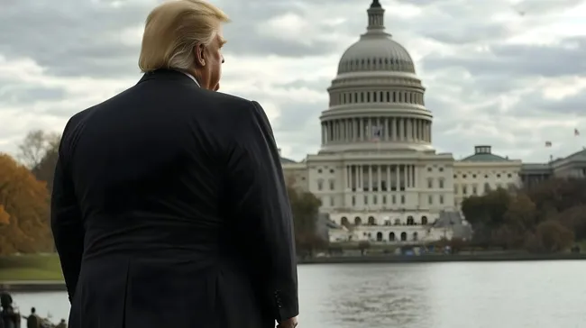 Politiker vor dem Kapitol in Washington, D.C.