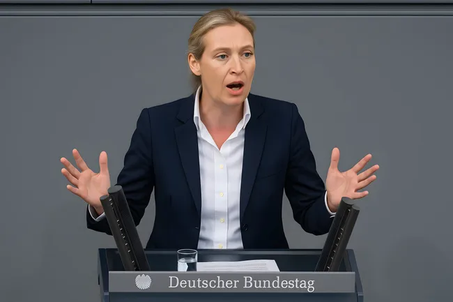 Politikerin hält emotionale Rede im deutschen Bundestag