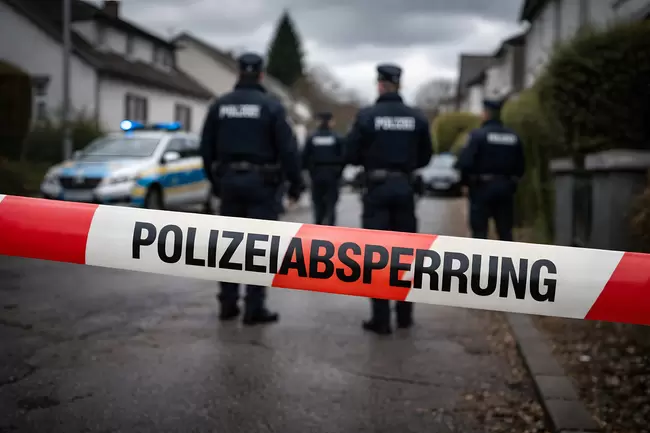 Polizeiabsperrung am Ort eines Zwischenfalls