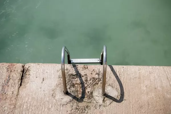 Pool stairs into the sea