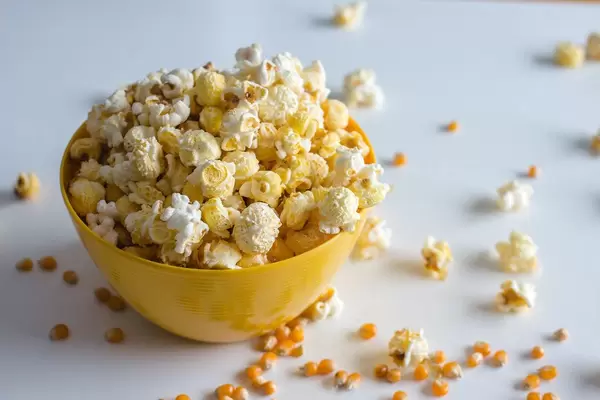 Popcorn Bowl on a White Background  (Flip 2020)