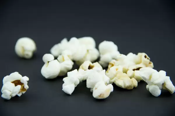 Popcorn in a Black Background