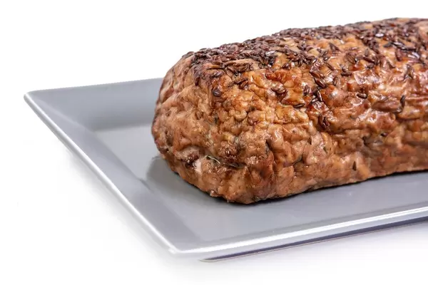 Pork and Chicken Meat Loaf on the plate