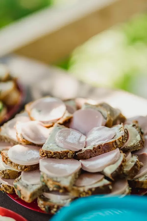 Pork Meat Dark Bread Sandwitch