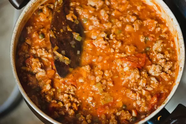 Porkmeat Sauce With Onions And Tomatoes