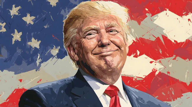 Porträt des ehemaligen US-Präsidenten Donald Trump